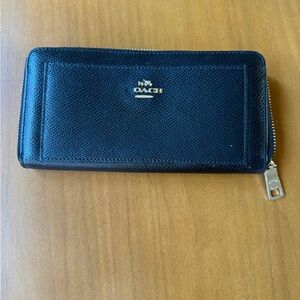 Coach Black Textured‎ Leather Wallet
